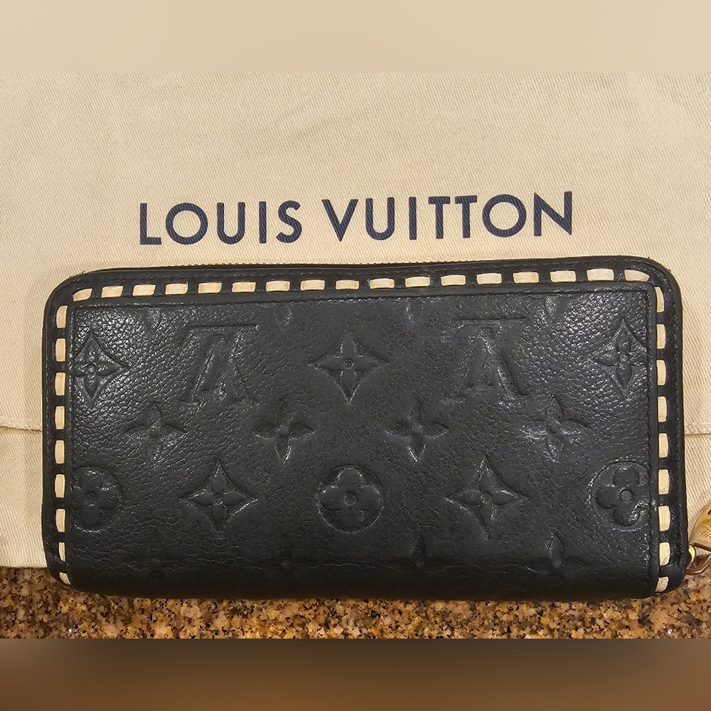 Louis Vuitton Monogram Empreinte Wallet Women Men Stitch Zippy Long - Picture 3 of 12